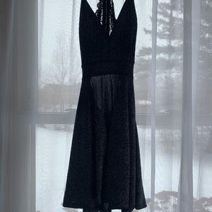 Navy blue glitter party dress